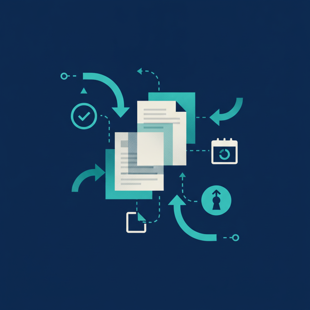 Editorial illustration for onboarding policy acknowledgment workflow