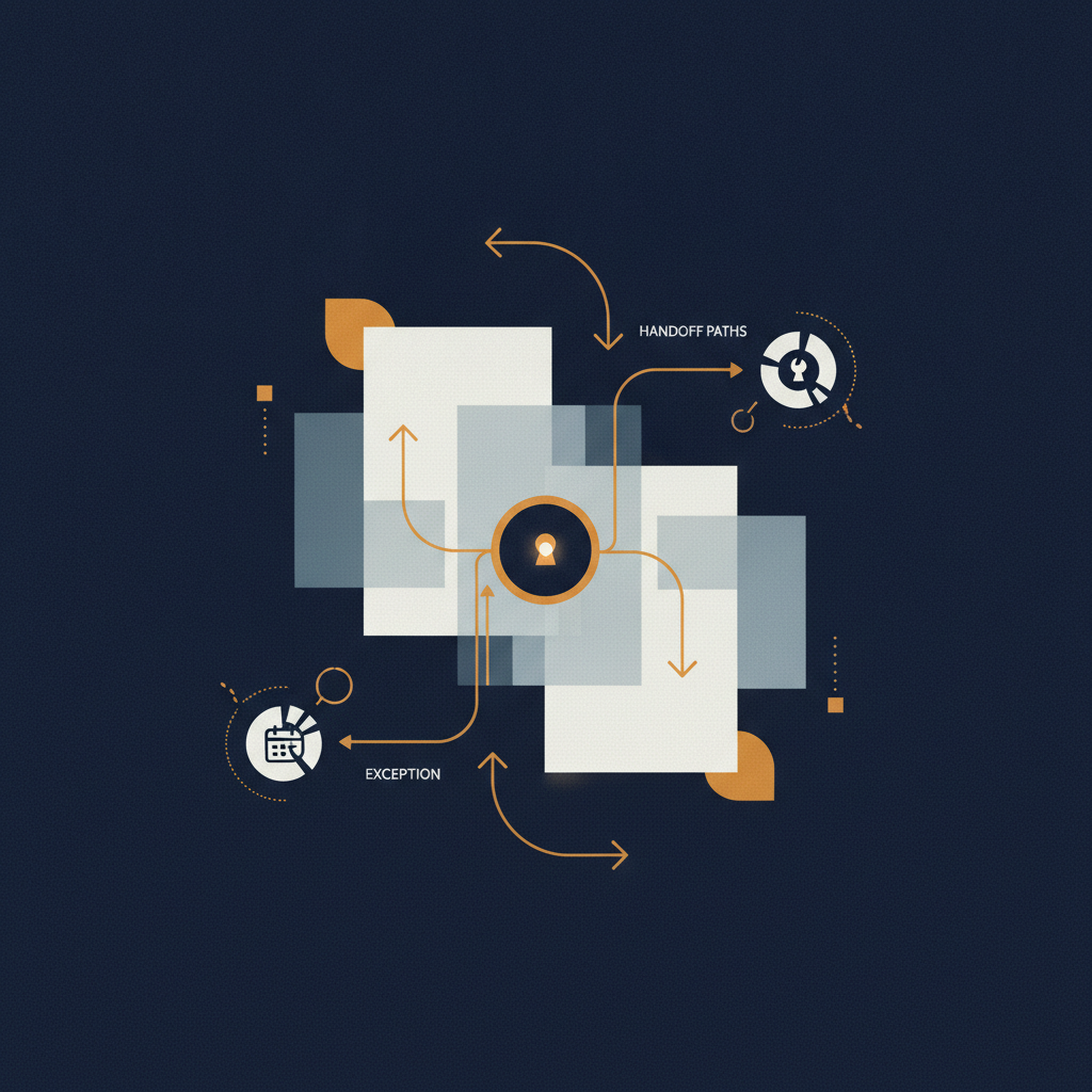 Editorial illustration for training completion exception review
